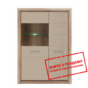 Вітрина Koen 2 REG1D1W/143 BRW 2-дверна Дуб каньйо...